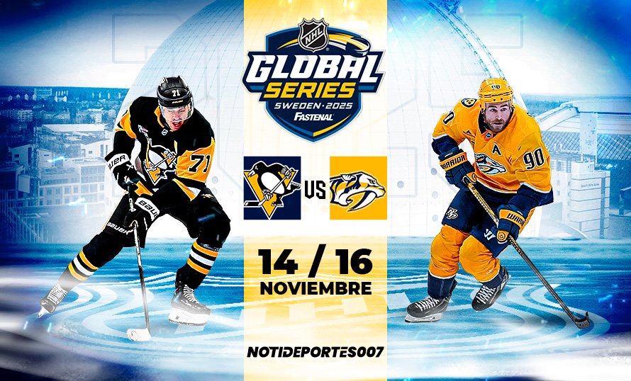 Global Series en Suecia 2025: Penguins vs. Predators llevan el espectáculo de la NHL a Estocolmo