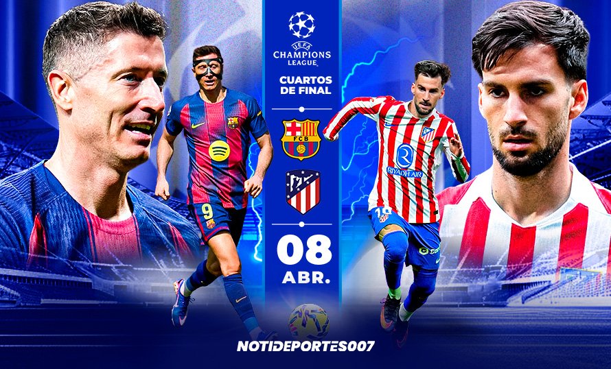 Champions League: FC Barcelona y Atlético de Madrid se enfrentan en un duelo clave por los cuartos de final